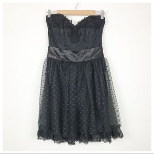 Gunne Sax Jessica McClintock Black Mini Dress Size 7/8‎